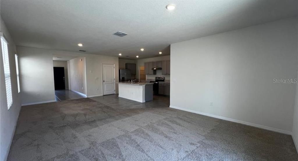 Empty room, Interior, Kitchen, Recessed Lighting