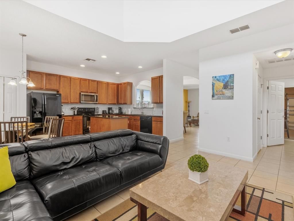 Dining room, Interior, Kitchen, Living room, Pendant Lights, Recessed Lighting