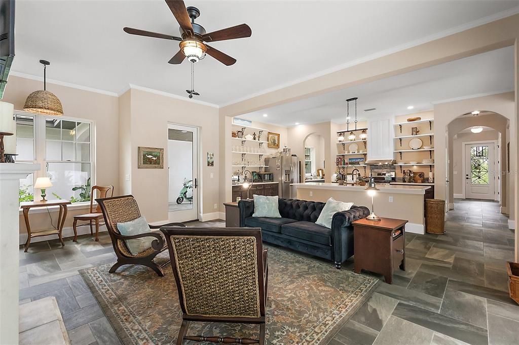 Dining room, Interior, Kitchen, Living room, Pendant Lights, Recessed Lighting