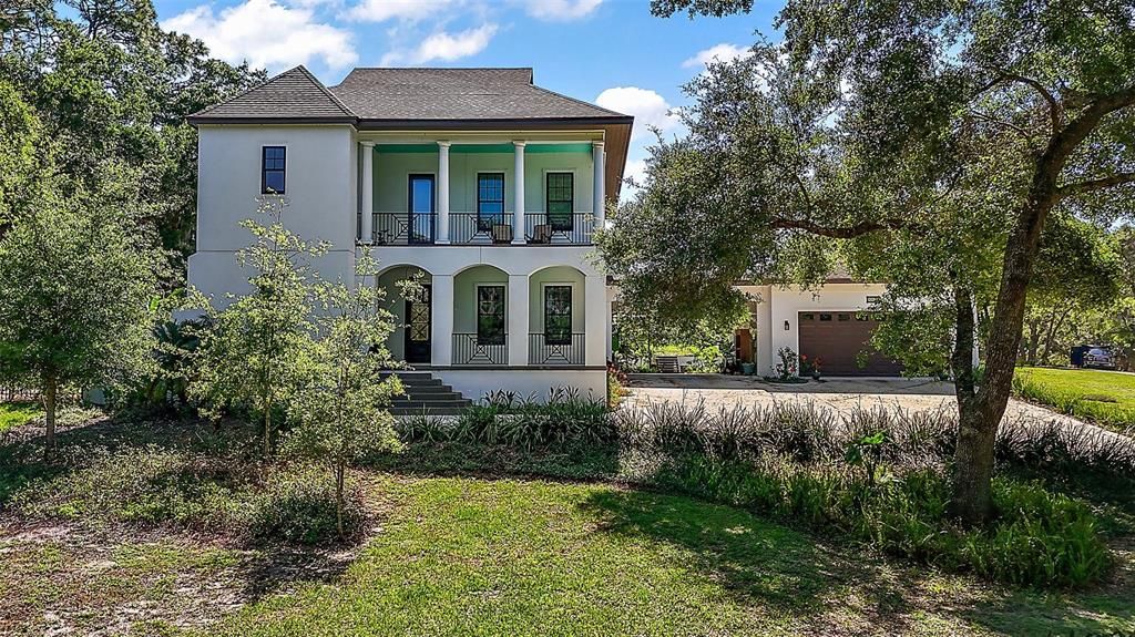 Attached, Backyard, Exterior, Facade, French Provincial
