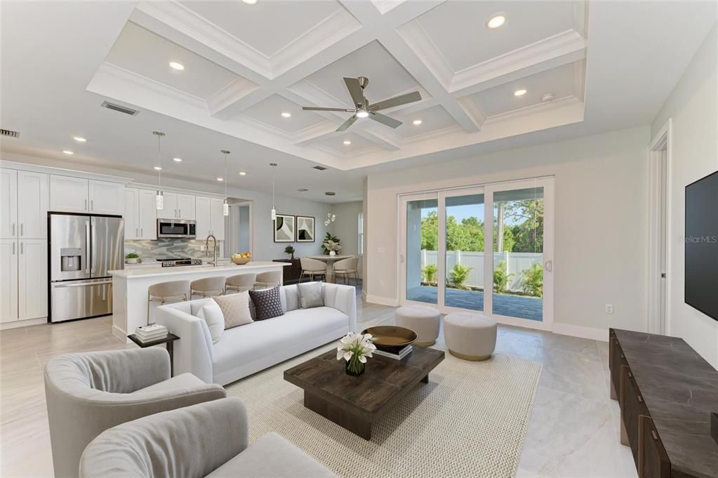 Interior, Kitchen, Living room, Pendant Lights, Recessed Lighting, Stainless Steel Appliances