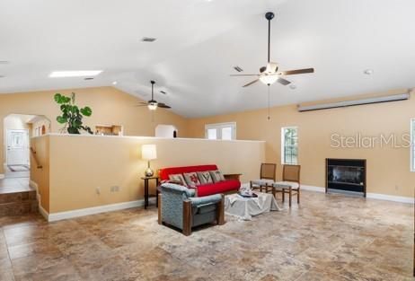 Fireplace, Interior, Living room, Recessed Lighting
