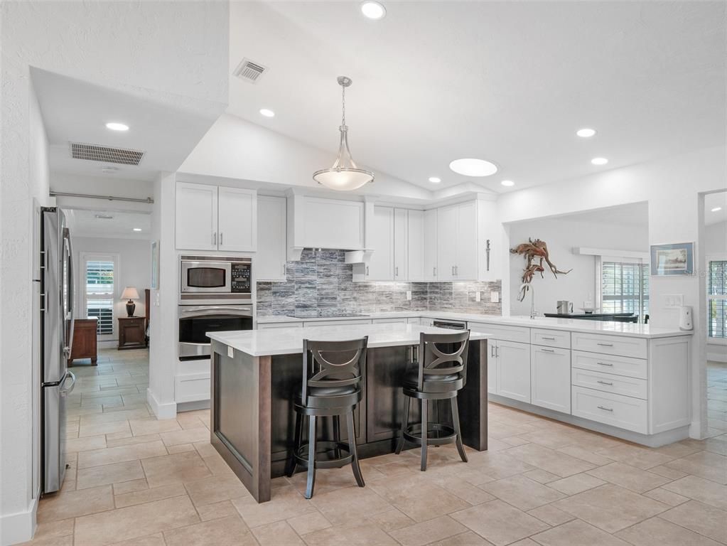 Interior, Kitchen, Pendant Lights, Recessed Lighting, Stainless Steel Appliances