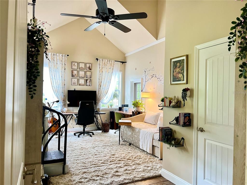 Bedroom, Home Office, Interior, Wood Texture Flooring