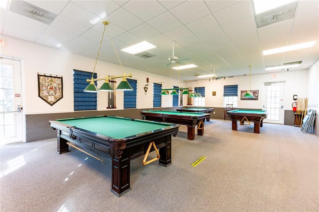 Billiard Table, Game Room, Interior, Pendant Lights, Recessed Lighting