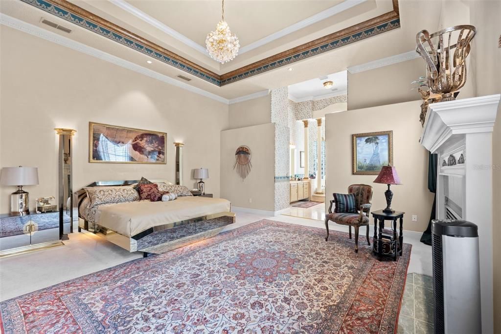 Bedroom, Chandelier, Interior, Recessed Lighting