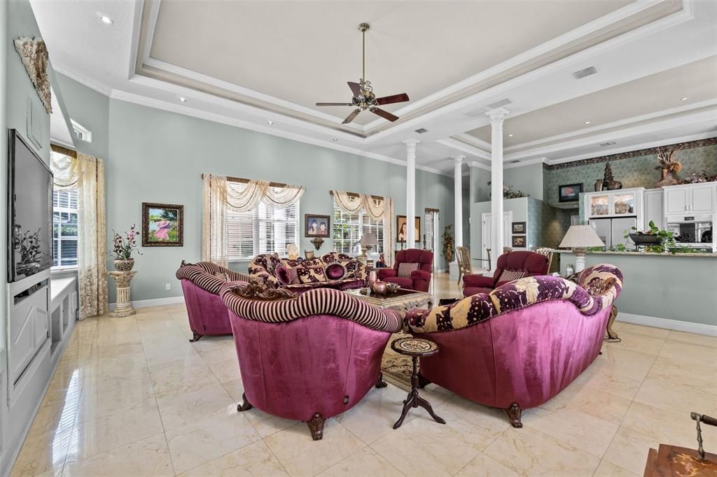 Interior, Living room, Recessed Lighting