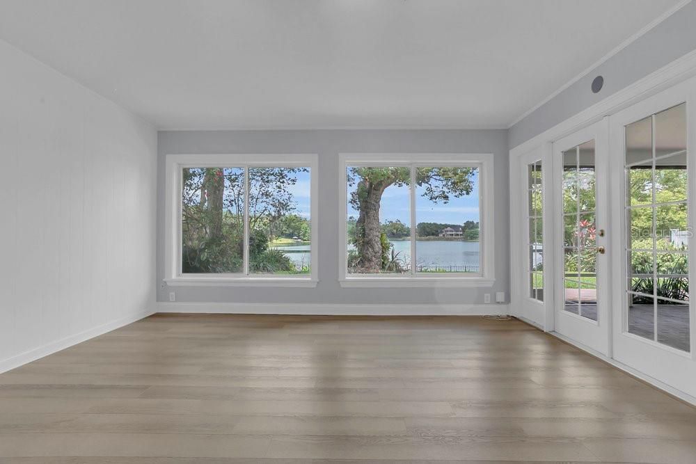 Empty room, Interior, Water, Wood Texture Flooring