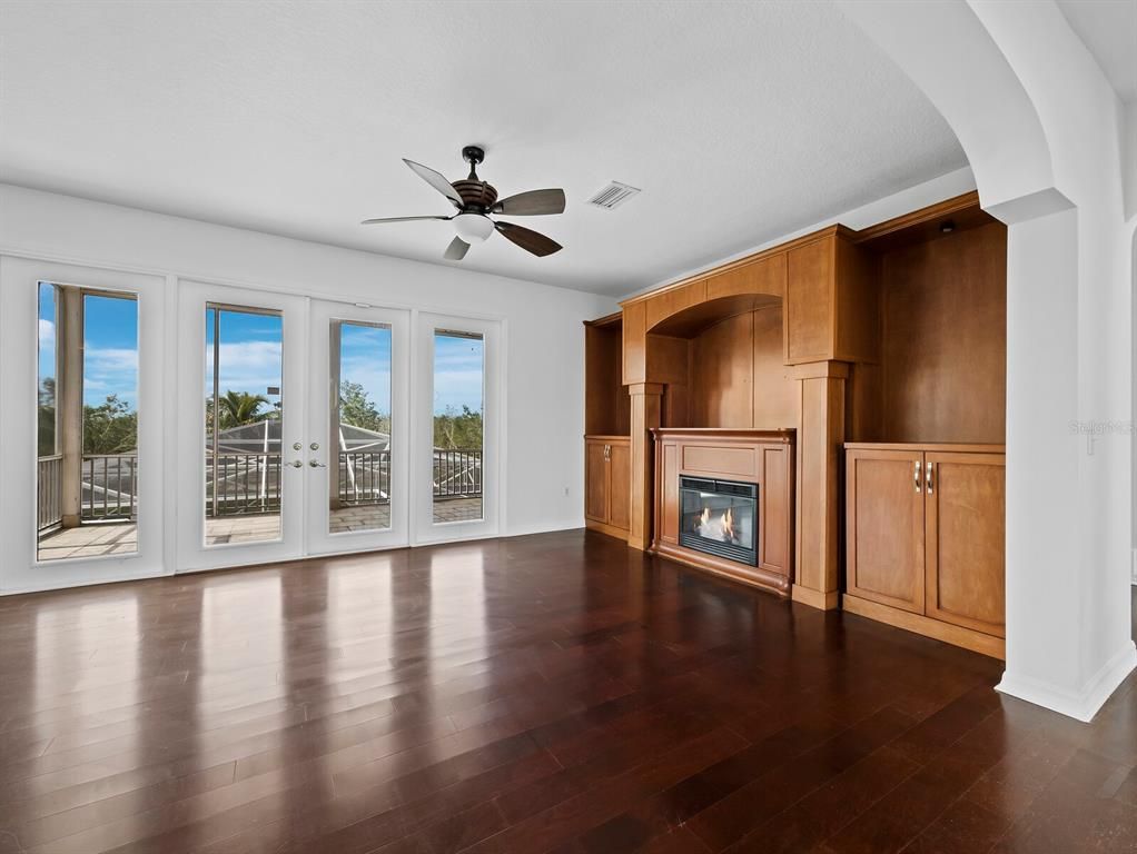 Empty room, Fireplace, Interior, Wood Texture Flooring