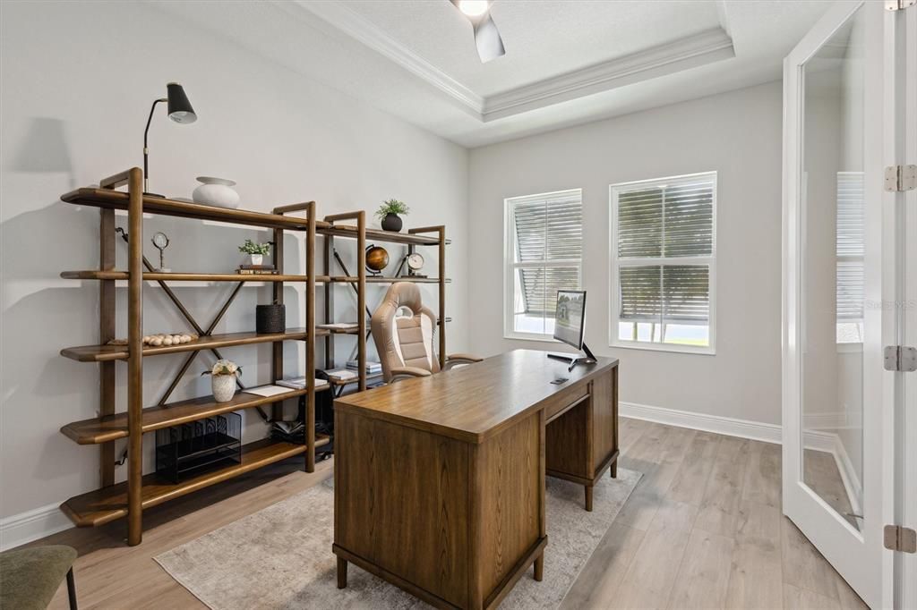 Home Office, Interior, Wood Texture Flooring