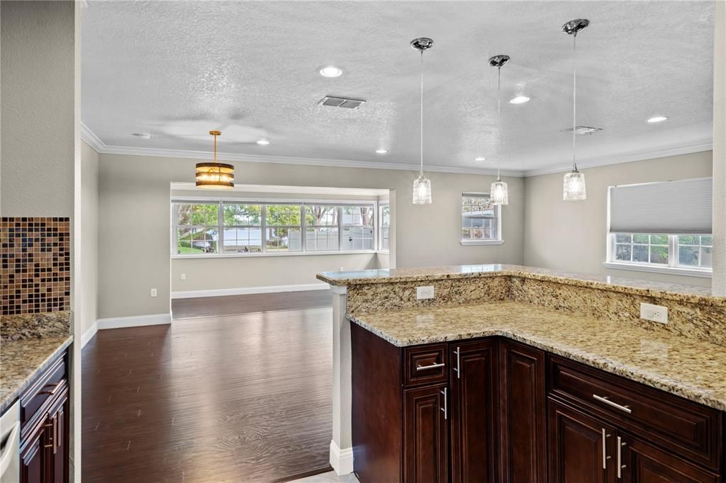 Interior, Pendant Lights, Recessed Lighting, Wood Texture Flooring
