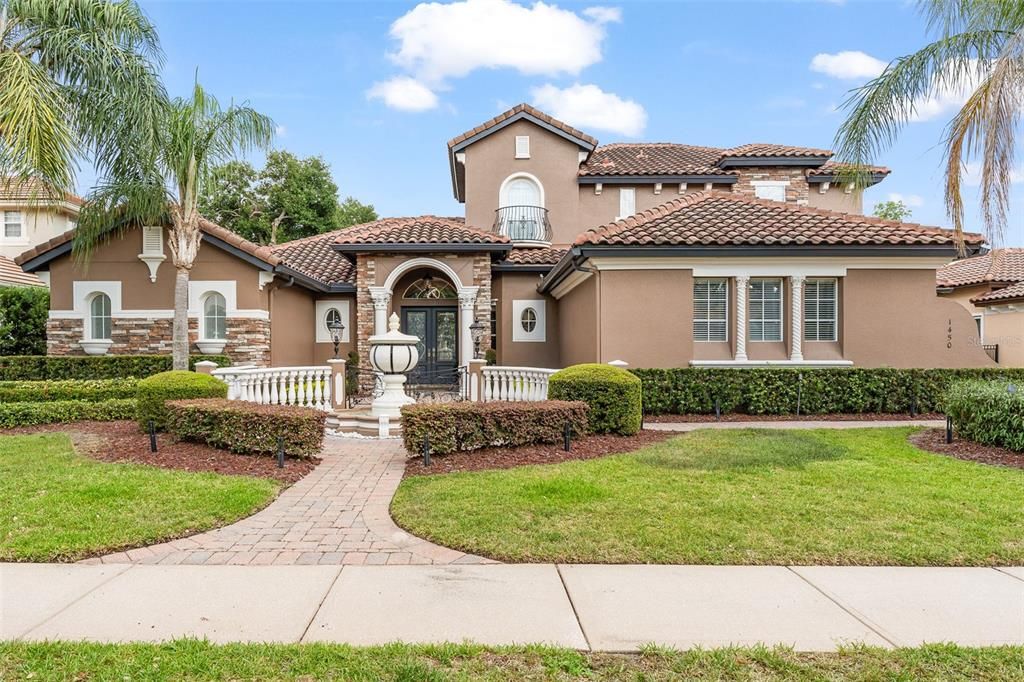 Backyard, Exterior, Facade, Mediterranean