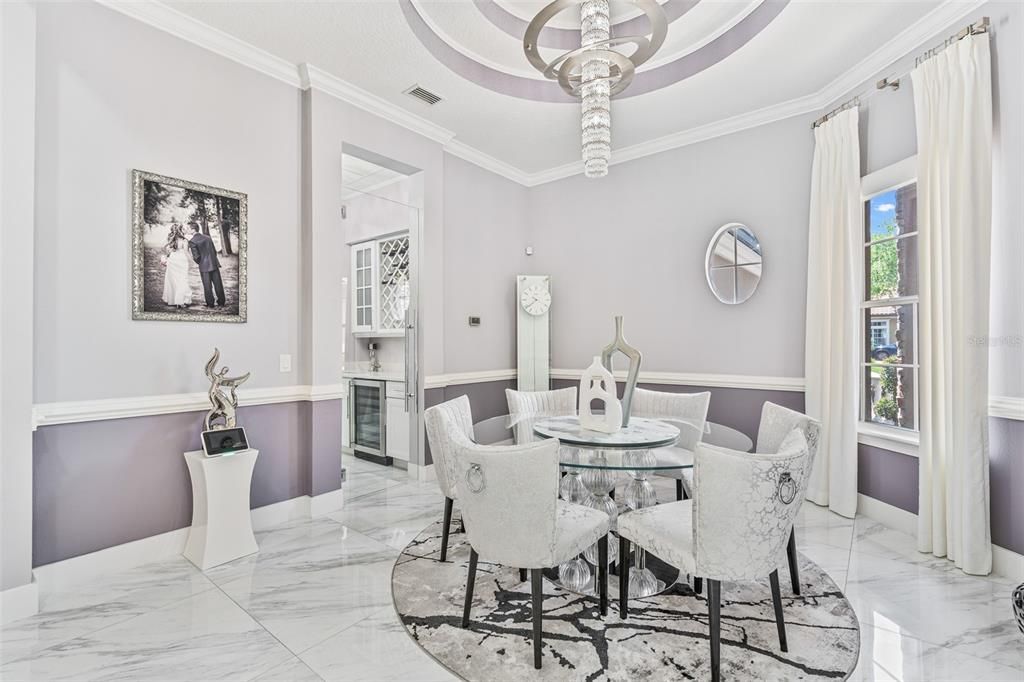 Chandelier, Dining room, Interior, Marble, Pendant Lights