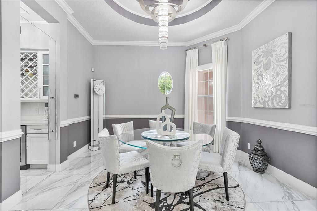 Dining room, Interior, Marble