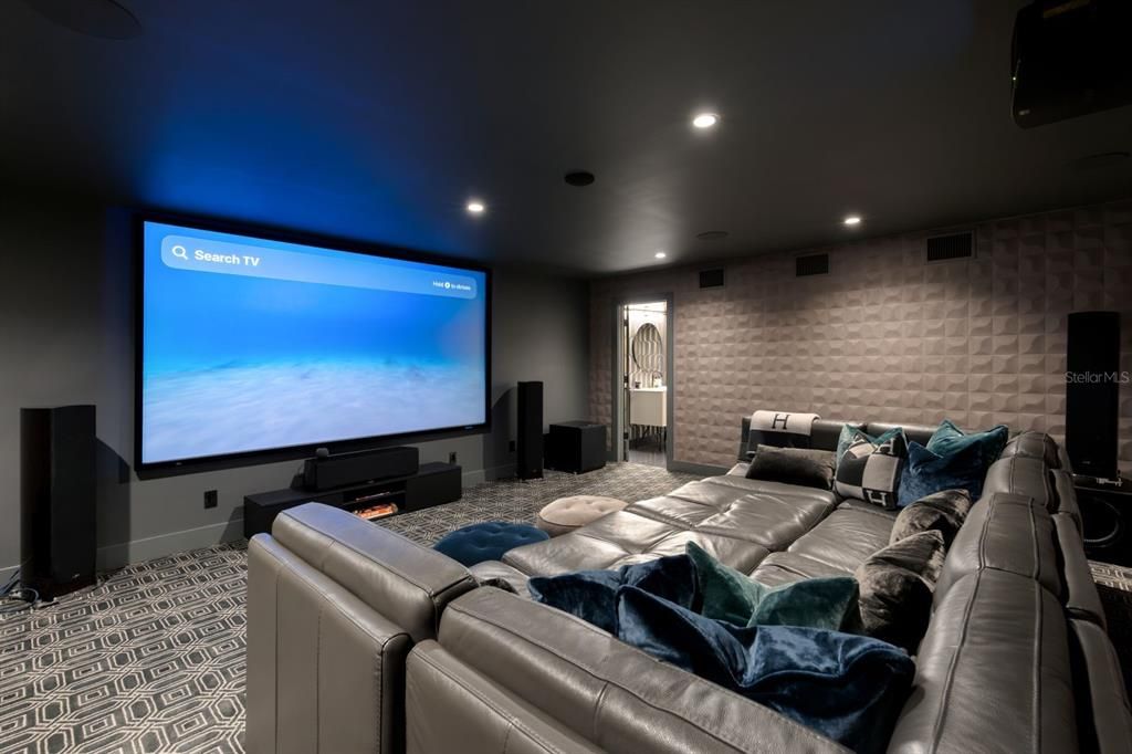 Interior, Projection Screen, Recessed Lighting, Theatre Room