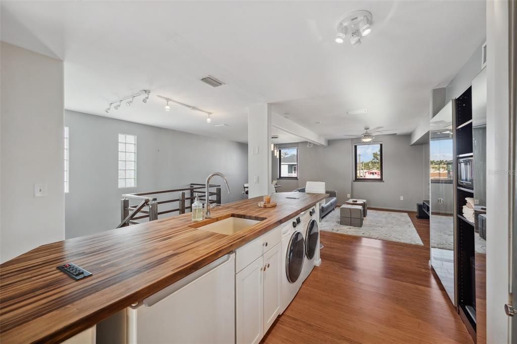 Interior, Kitchen, Wood Texture Flooring