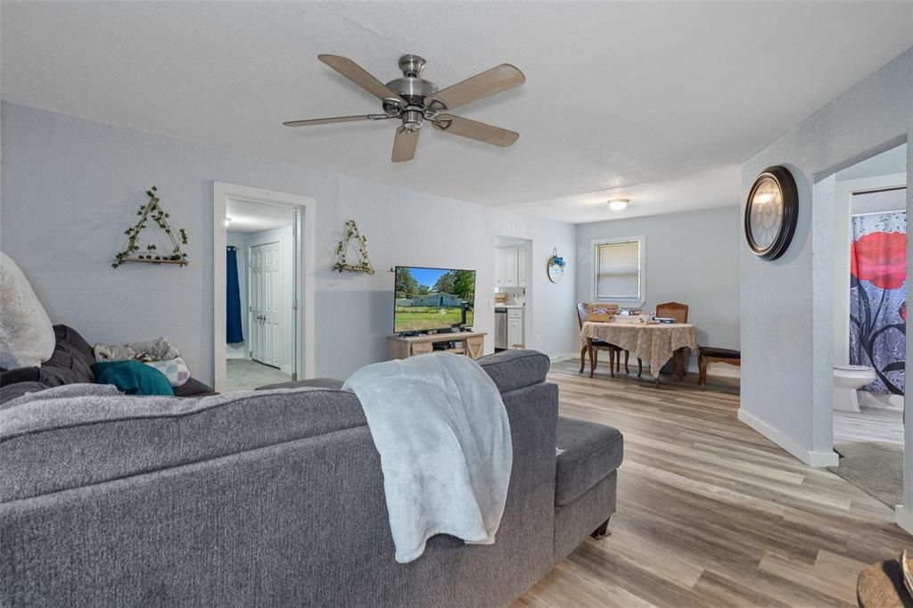 Dining room, Interior, Wood Texture Flooring