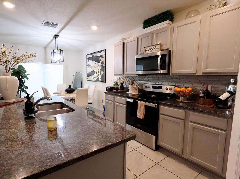 Interior, Kitchen, Pendant Lights, Recessed Lighting, Stainless Steel Appliances