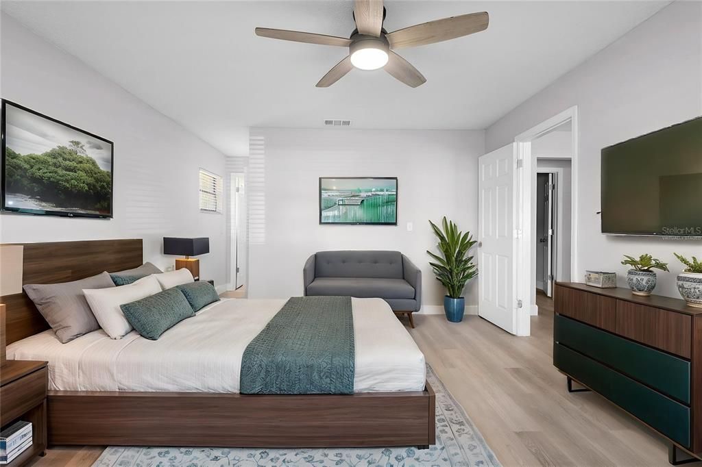 Bedroom, Interior, Wood Texture Flooring