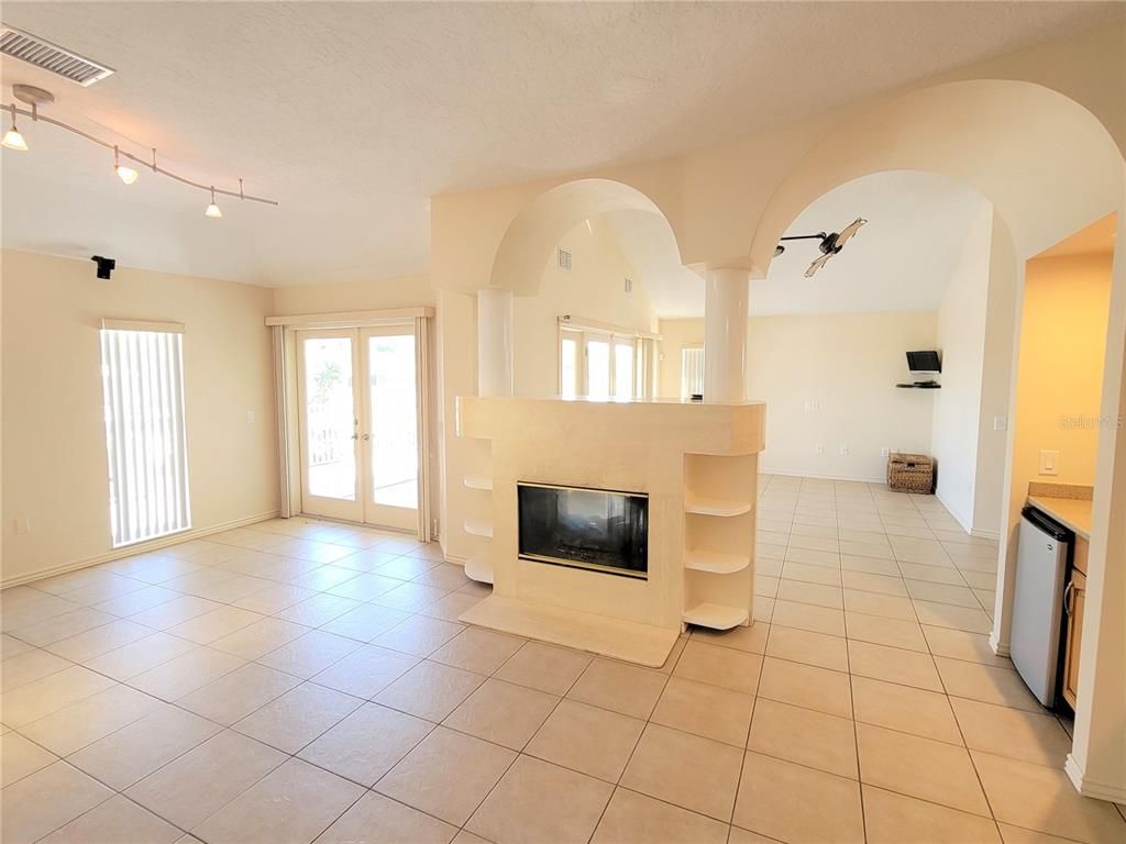 Empty room, Fireplace, Interior