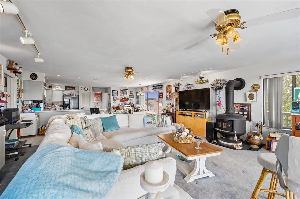 Interior, Kitchen, Living room, Recessed Lighting