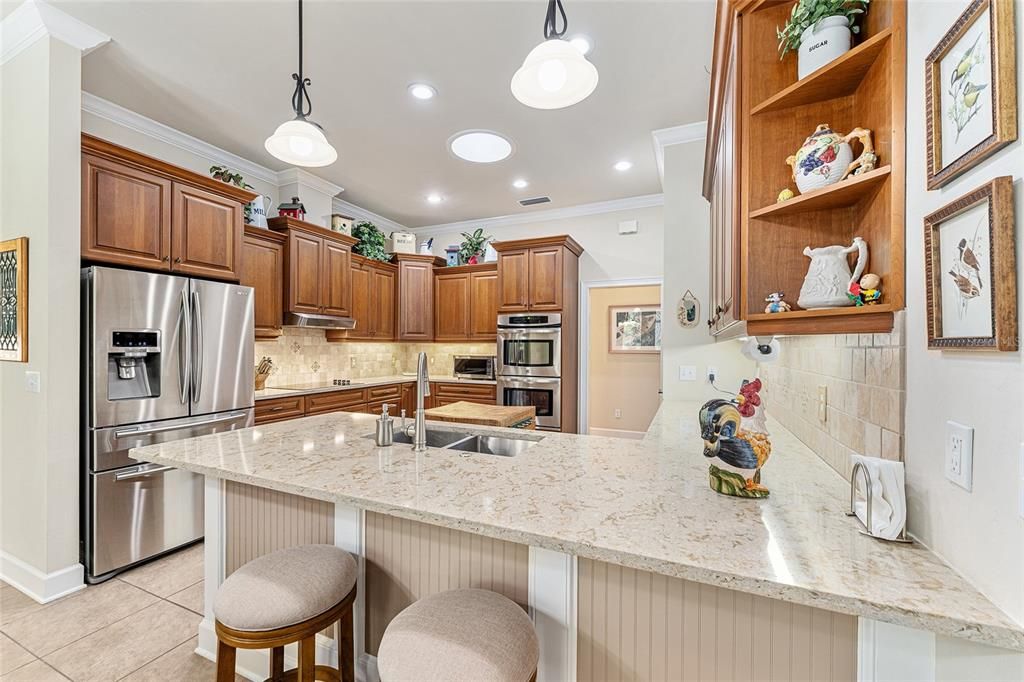 Interior, Kitchen, Pendant Lights, Recessed Lighting, Stainless Steel Appliances