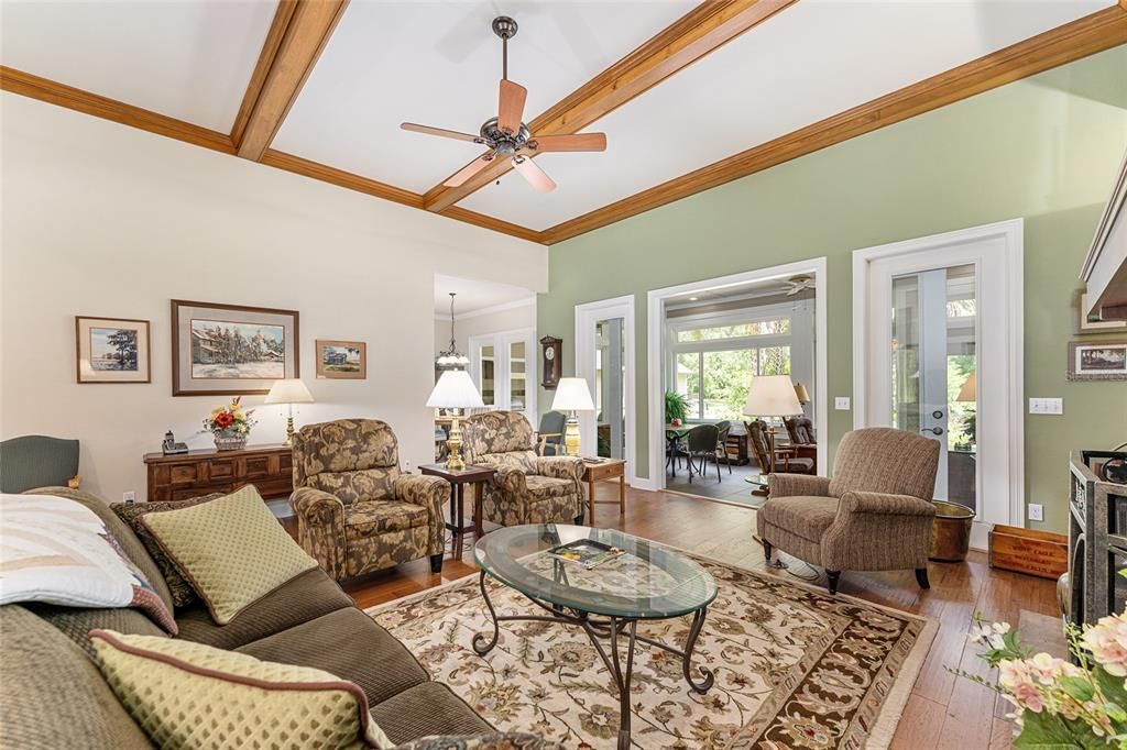 Interior, Living room, Wooden Beams, Wood Texture Flooring