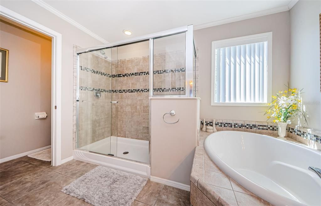 Bathroom, Free Standing Baths, Glass Shower, Interior, Recessed Lighting