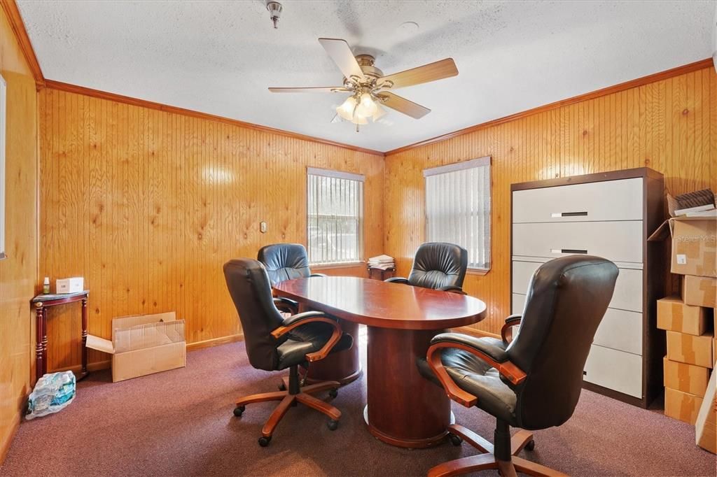 Home Office, Interior, Wooden Walls