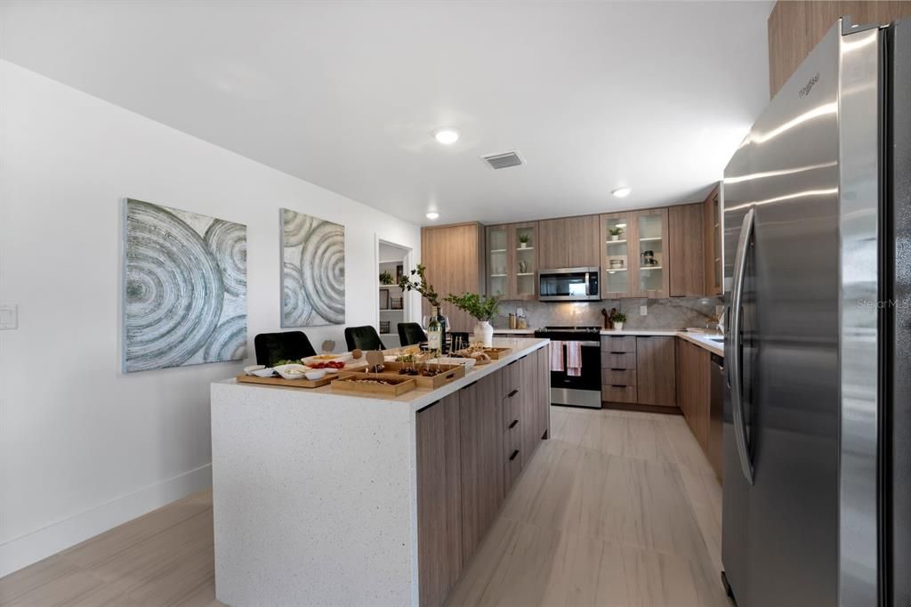Interior, Kitchen, Recessed Lighting, Stainless Steel Appliances
