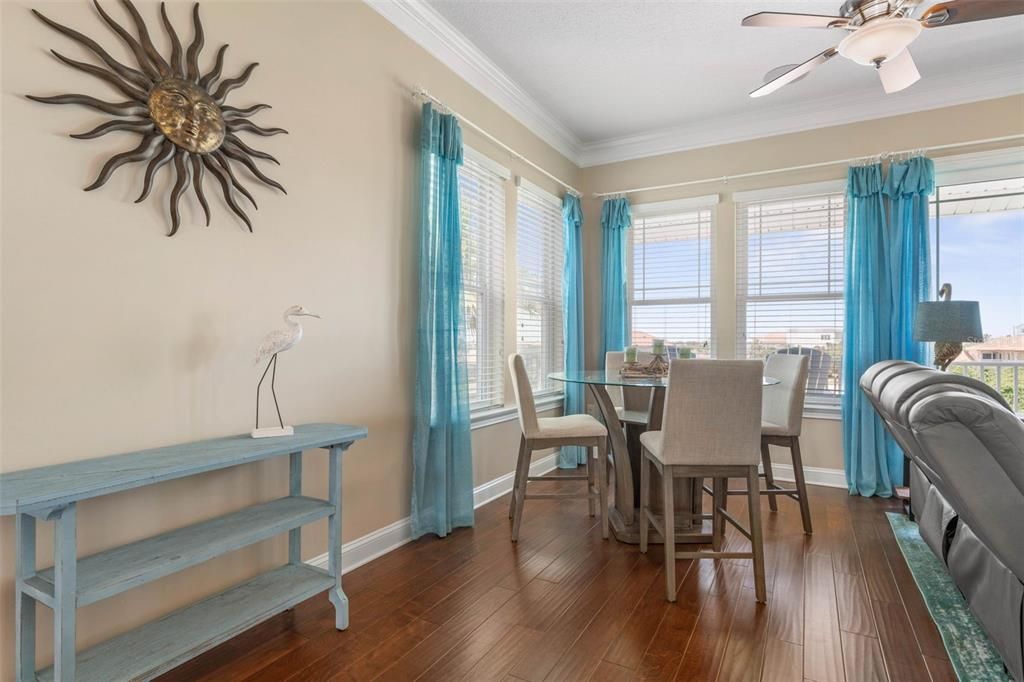 Dining room, Interior, Wood Texture Flooring