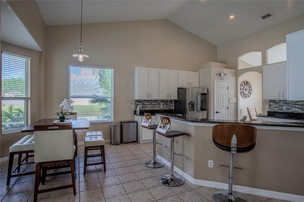 Dining room, Interior, Kitchen, Pendant Lights, Recessed Lighting