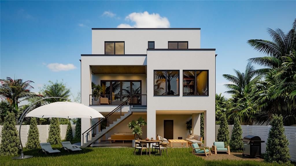 Backyard, Exterior, Facade, Modern