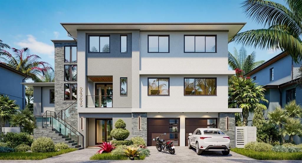 Exterior, Facade, Modern