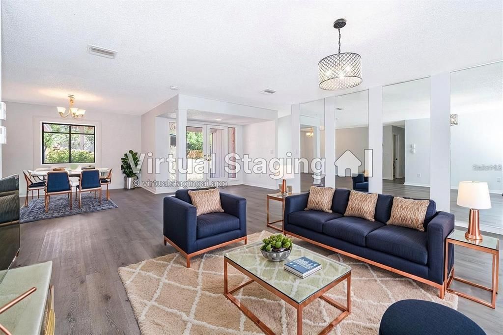 Chandelier, Dining room, Interior, Living room, Pendant Lights, Wood Texture Flooring