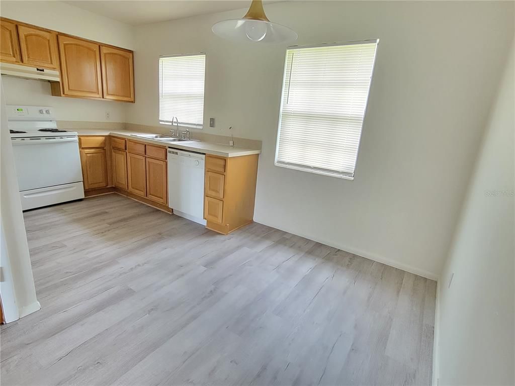 Interior, Kitchen, Wood Texture Flooring