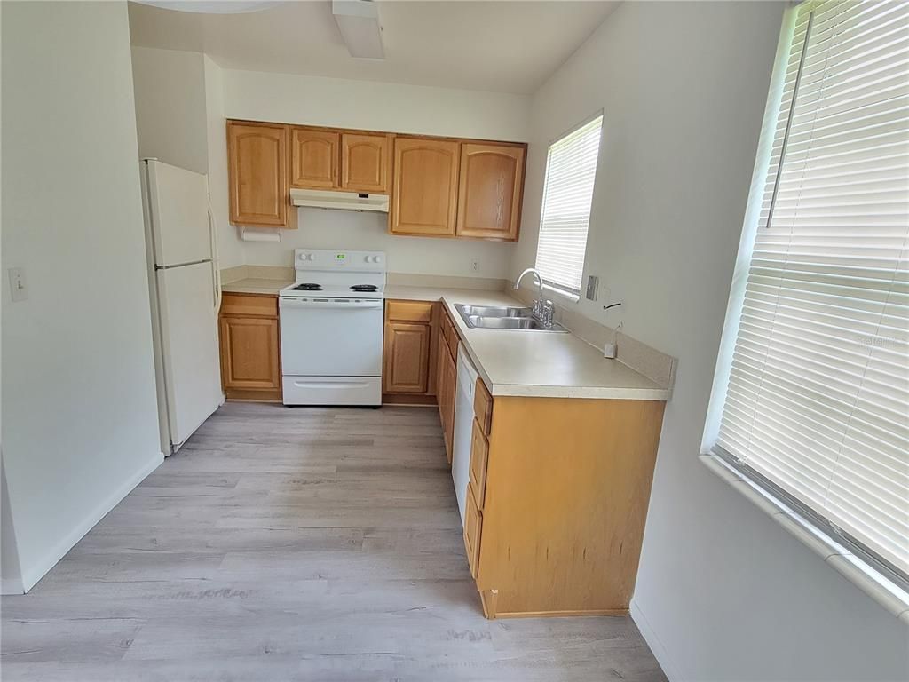 Interior, Kitchen, Wood Texture Flooring