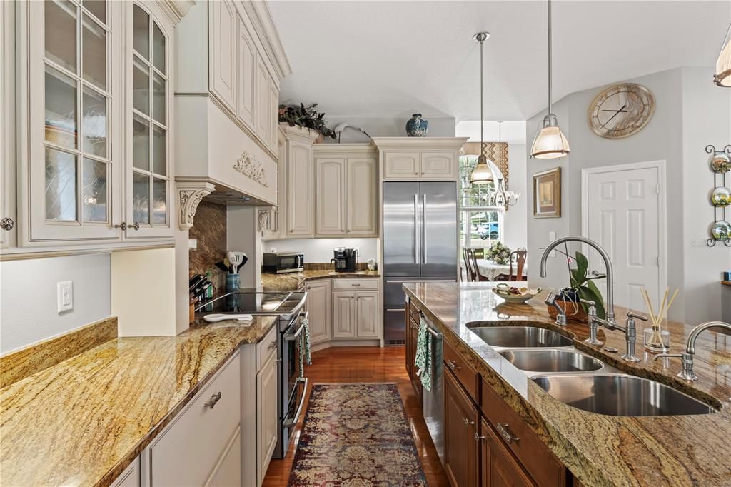 Interior, Kitchen, Pendant Lights, Stainless Steel Appliances, Wood Texture Flooring