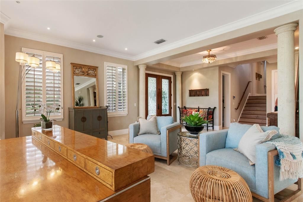 Interior, Living room, Recessed Lighting