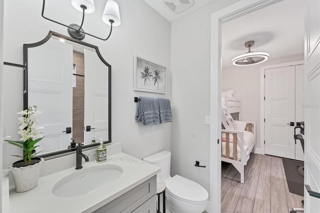 Bathroom, Interior, Wood Texture Flooring