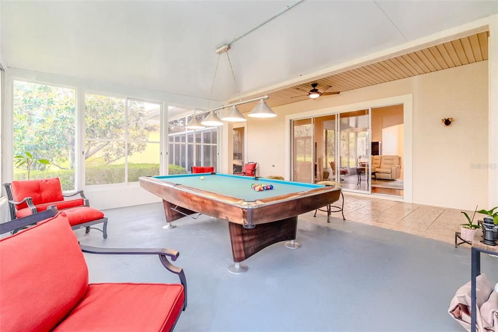 Billiard Table, Game Room, Interior, Pendant Lights