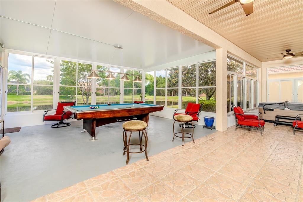 Billiard Table, Game Room, Interior, Sun Room