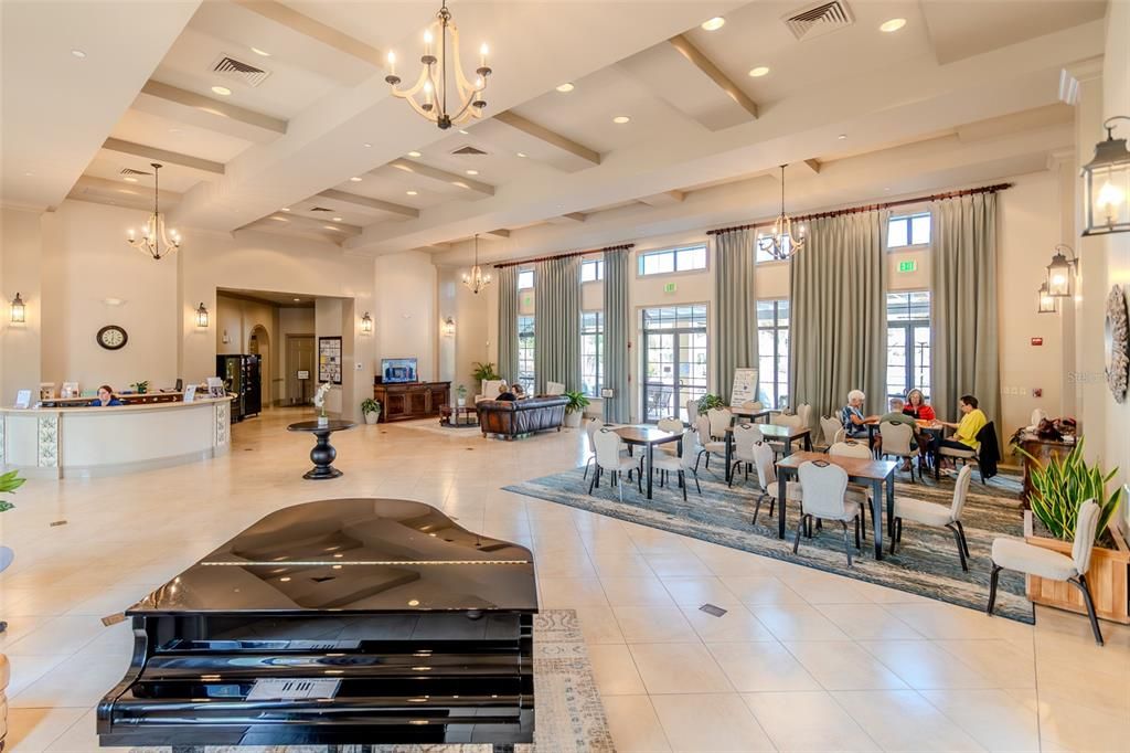 Chandelier, Dining room, Interior, Living room, Pendant Lights, Piano, Recessed Lighting