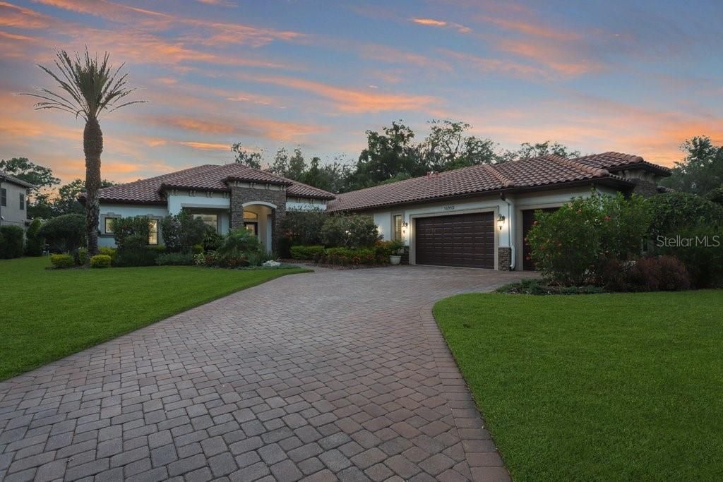 Attached, Backyard, Exterior, Facade, Mediterranean