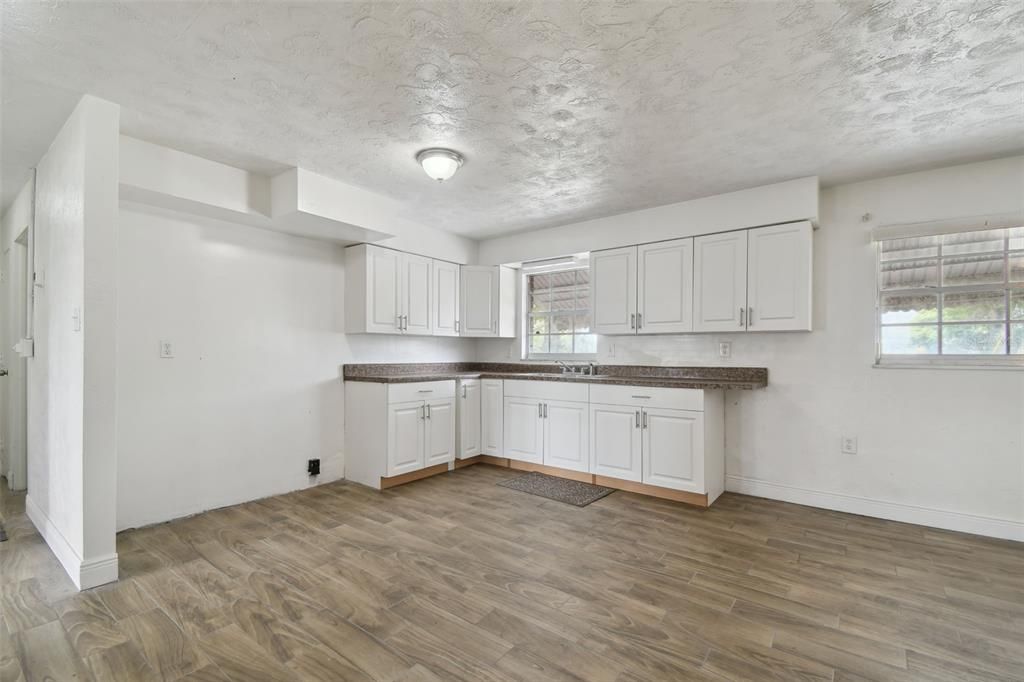 Empty room, Interior, Kitchen, Wood Texture Flooring