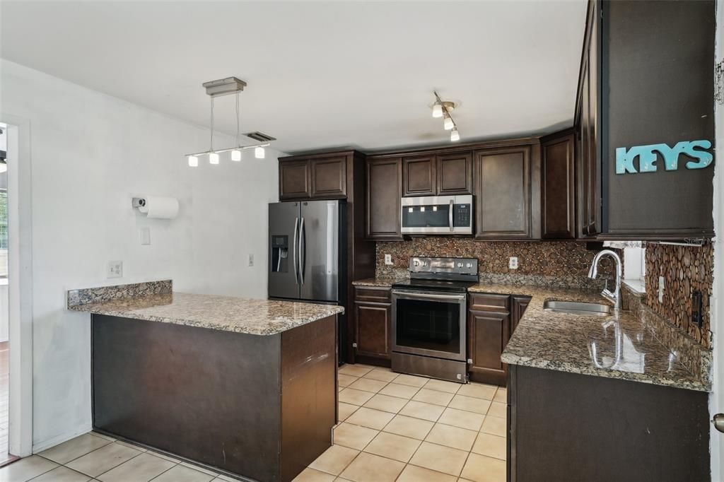 Interior, Kitchen, Pendant Lights, Stainless Steel Appliances