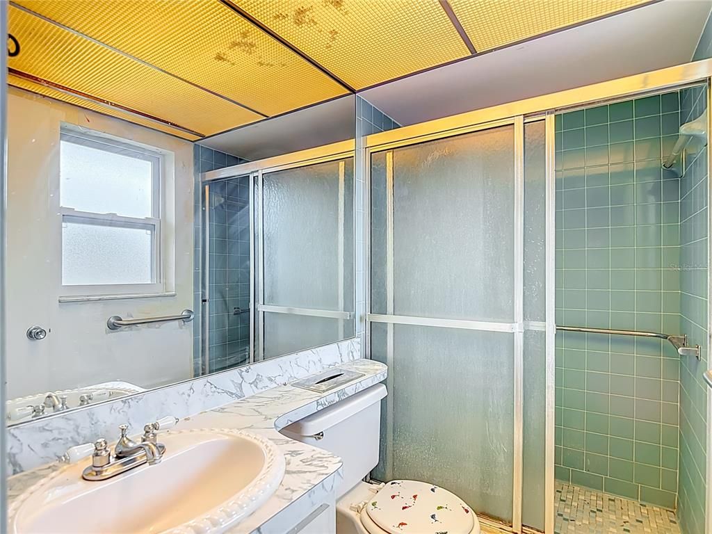 Bathroom, Glass Shower, Interior, Tile Countertops