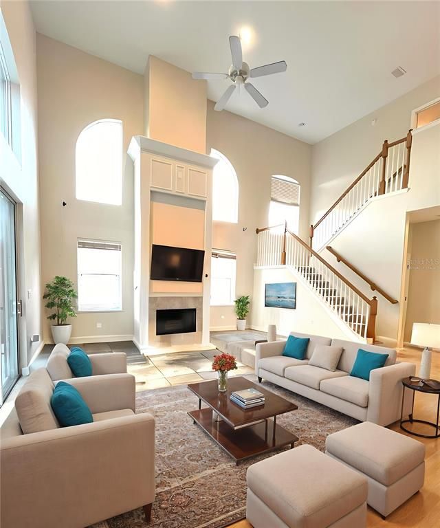 Fireplace, Interior, Living room, Wood Texture Flooring