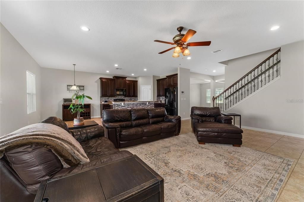 Interior, Kitchen, Living room, Recessed Lighting