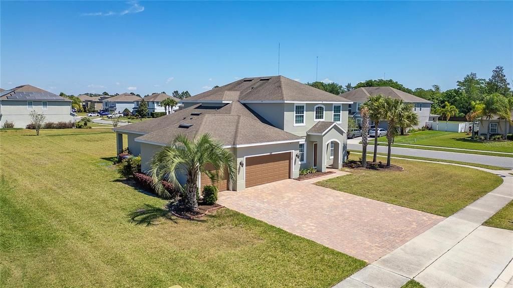 Attached, Backyard, Exterior, Facade, Solar Panels, French Provincial